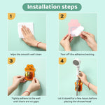 HASTHIP Self Adhesive Shower Head for Bathroom and Toilet with Adjustable Wall Mount | 2Pcs Waterproof PVC ABS Holder