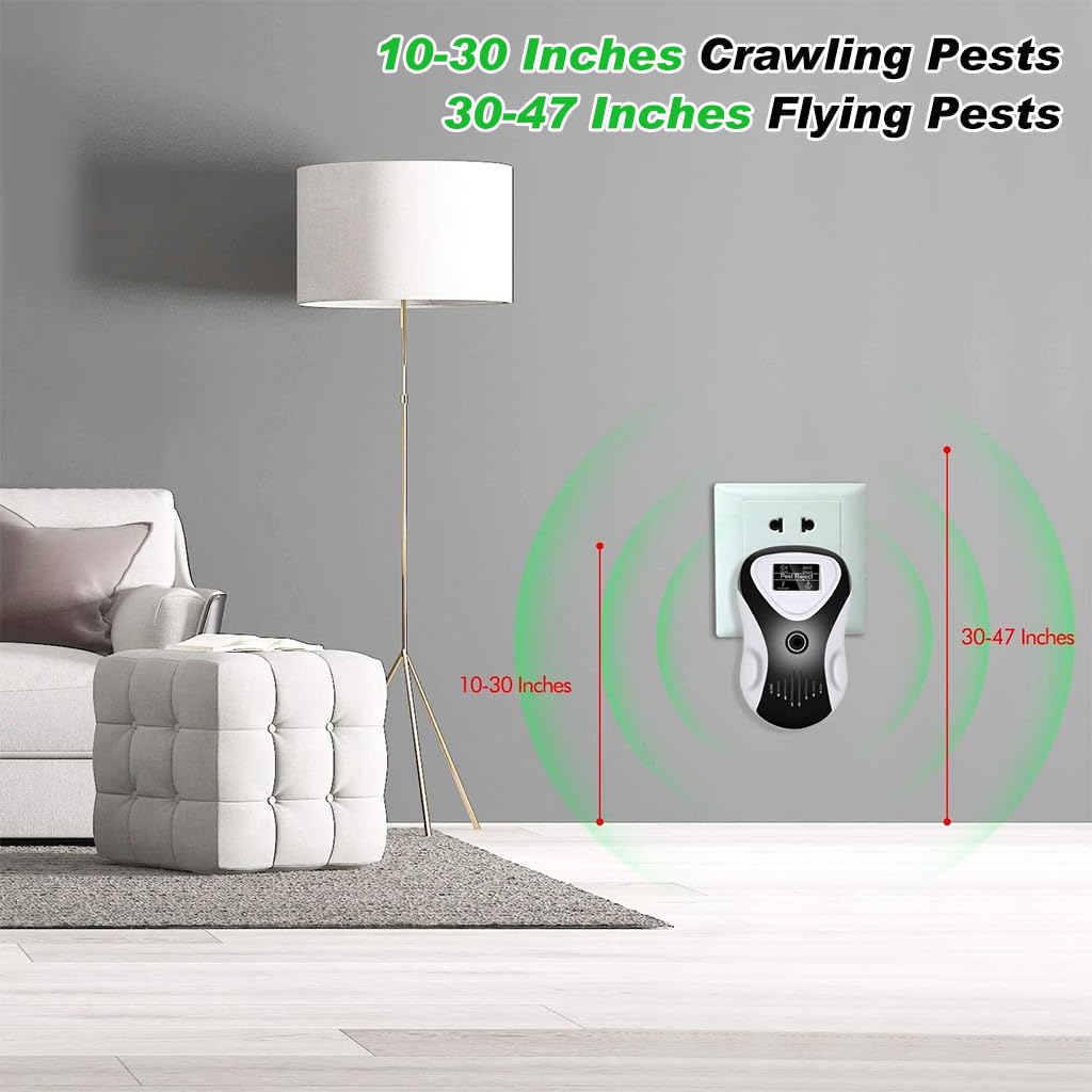 HASTHIP Ultrasonic Animal Repellent Device for Home with LCD Display and Multi Frequency Control