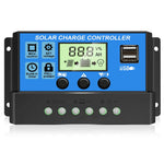 10A 12V 24V ABS Solar Panel Charger Controller Battery Regulator Dual USB LCD Display