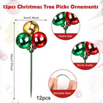 HASTHIP Christmas Ball Ornaments for Tree featuring 12 picks in red green and gold | festive home and DIY crafts décor