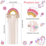 HASTHIP Hair Clips Organizer for Girls with 20–30 Slot Macrame Tassels | Wall Hanging Holder