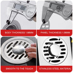 HASTHIP Stainless Steel Floor Drain for Bathroom with Self Closing Anti Odor Design | Fits 4–8.5cm Pipes