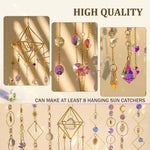 HASTHIP DIY Sun Catchers Making Kit for Adults with 200 Crystal Prism Accessories | Window and Garden Hanging Decor