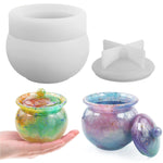 HASTHIP Jar Resin Molds for DIY Jewelry Storage and Home Décor featuring Lid Mold | Flexible Silicone for Easy Demolding