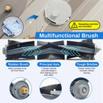 HASTHIP® Replacement Parts for ECOVACS Deebot T20 Omni/PRO/MAX T20 Pro/Max Plus Vacuum Cleaner Accessories 1 Main Brush, 4 Side Brushes, 4 Mop Cloth, 3 Dust Bags, 2 Filters