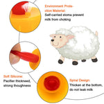 HASTHIP Feeding Nipples for Lamb Bottles with Universal Fit HDPE Material Set of 10 | Safe for Goats Calves and Piglets