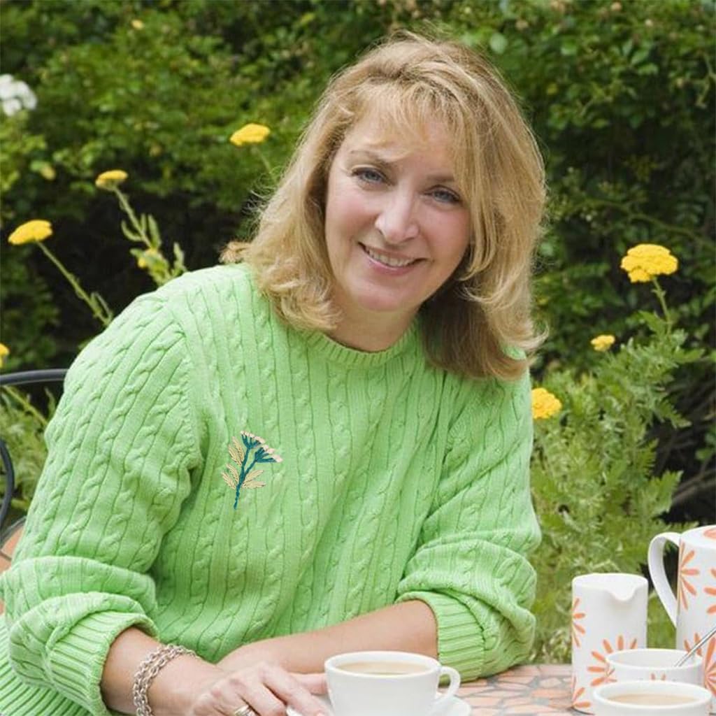 HASTHIP Water Soluble Stabilizer for Embroidery with 50 Flower Patterns in White | Easy Stick and Stitch for Beginners