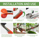 HASTHIP® SK5 Plant Tying Tape Machine - Plant Ties For Climbers - Gardening Horticultural Branch Tape Tying Machine - Gardening Branch Tying Machine - with 20 Rolls Cable Ties & 1 Box Staples