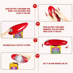 HASTHIP Electric Can Opener for Smooth Edge Cans with Hands Free Magnetic Lift | Battery Powered Kitchen Gadget for Seniors