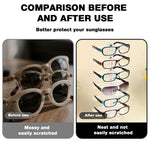 HASTHIP Glass Stand Sunglass Holder for Display and Storage with 6 Pair Capacity | Clear Organizer Rack