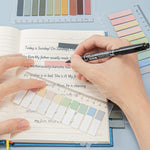 HASTHIP Sticky Tabs for Notebook and Books featuring Ruler Design 600 pcs PET Material | Writable Index Flags