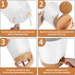 HASTHIP Self Watering Planters for Indoor and Outdoor Use featuring Drainage Holes and 6 Size Options | Recyclable Plastic Pots with Saucers in White