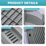 HASTHIP Large Washboard for Hand Washing Clothes featuring 2-in-1 Collapsible Basin 15.9 in | PP and TPR Construction