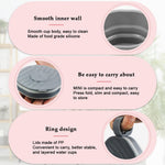 HASTHIP Collapsible Cup for Travel and Camping 220ml with Lids and Handles | Food Grade Silicone