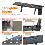 HASTHIP 42cm Over TV Storage Shelf Organizer with Carbon Steel TV Top Rack