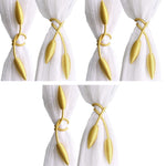 HASTHIP Curtain Tiebacks for Drapes featuring Magnetic Holders Pack of 2 Gold | DIY Use