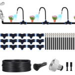 HASTHIP Automatic Garden Watering System for Outdoor Plants with 15m Pipe and Tee Connector | PE Slow Drip Irrigation Kit