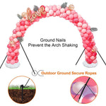 HASTHIP Balloon Arch Stand for Party Decoration featuring 9 ft Adjustable Frame and Water Bags