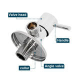 HASTHIP Angle Valve for Bathroom with Copper Core Switch and G1/2 Compatibility | 4 Pack Stainless Steel