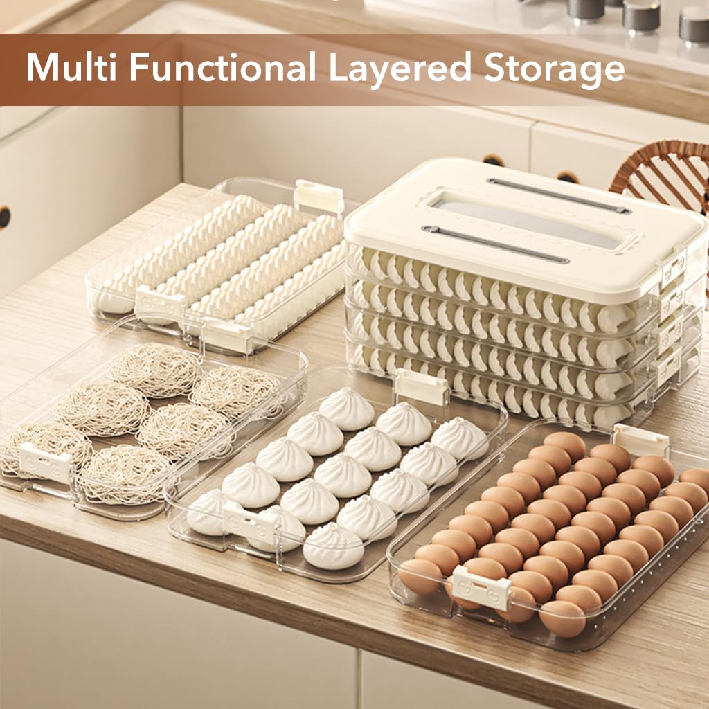HASTHIP Multi - Layer Dumplings Box Food Storage Container with Lid ...