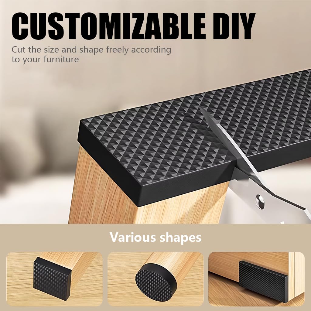 HASTHIP EVA Furniture Pads for Floor Protection with 13ft x 0.78in Strip | 6mm Thick Anti Slip Surface