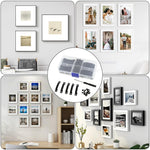 HASTHIP Picture Hanging Kit for Wall Décor with 100 Sawtooth Hangers & 200 Screws | Metal Frame Mounting Set