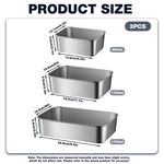 HASTHIP Stainless Steel Food Containers Set for Freezer and Outdoor Use with Clear Leak Proof Lids | 3 Sizes 650ml 1100ml 1700ml
