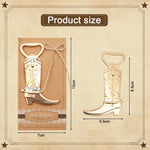 HASTHIP Bottle Opener for Kitchen and Bar with Cowboy Boot Shape featuring Golden Embossed Finish
