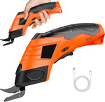 Serplex® 3.6V Cordless Electric Scissors with Safe Lock, Cardboard Cutter Electric Fabric Scissors with Tungsten Steel Blades, 2000mAh Rechargeable Fabric Cutter for Crafts Leather Carboard Plastic