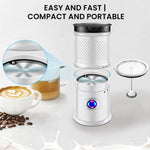 Electric Milk Frother, Electric Milk Frother for for Cold/Hot Milk Frother, Milk Steamer, Non-Stick Coating Milk Frother Milk Foamer Frother Standalone Frother