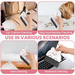 HASTHIP Portable Mini Dustpan and Brush Set for Desktop Cleaning with Ergonomic Handle | Compact Stackable Design