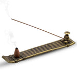 HASTHIP Incense Burner Holder for Meditation featuring 8.6 in Boat Shape Alloy Tray | Desk Decor