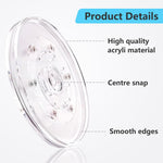 HASTHIP Acrylic Turntable for Product Photography 23cm Display Stand with Silent Bearing | Transparent Rotating Platform