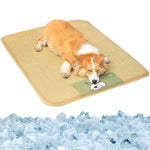 HASTHIP® Sleeping Pad for Pets, Rattan Cat Bed Mats with Anti-Slip & Waterproof Bottom, Pet Pad Sleeping Easy to Clean Ideal for Dogs & Cats - 75x100CM