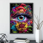 HASTHIP Diamond Painting Kit for Home Wall Art with 12x16 in Eye Design | 2 PCS Set
