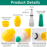 HASTHIP Adjustable Water Hose Nozzle for Car Wash and Gardening with Pressure Booster | Fits 1/2 in Hose and Durable Plastic Build