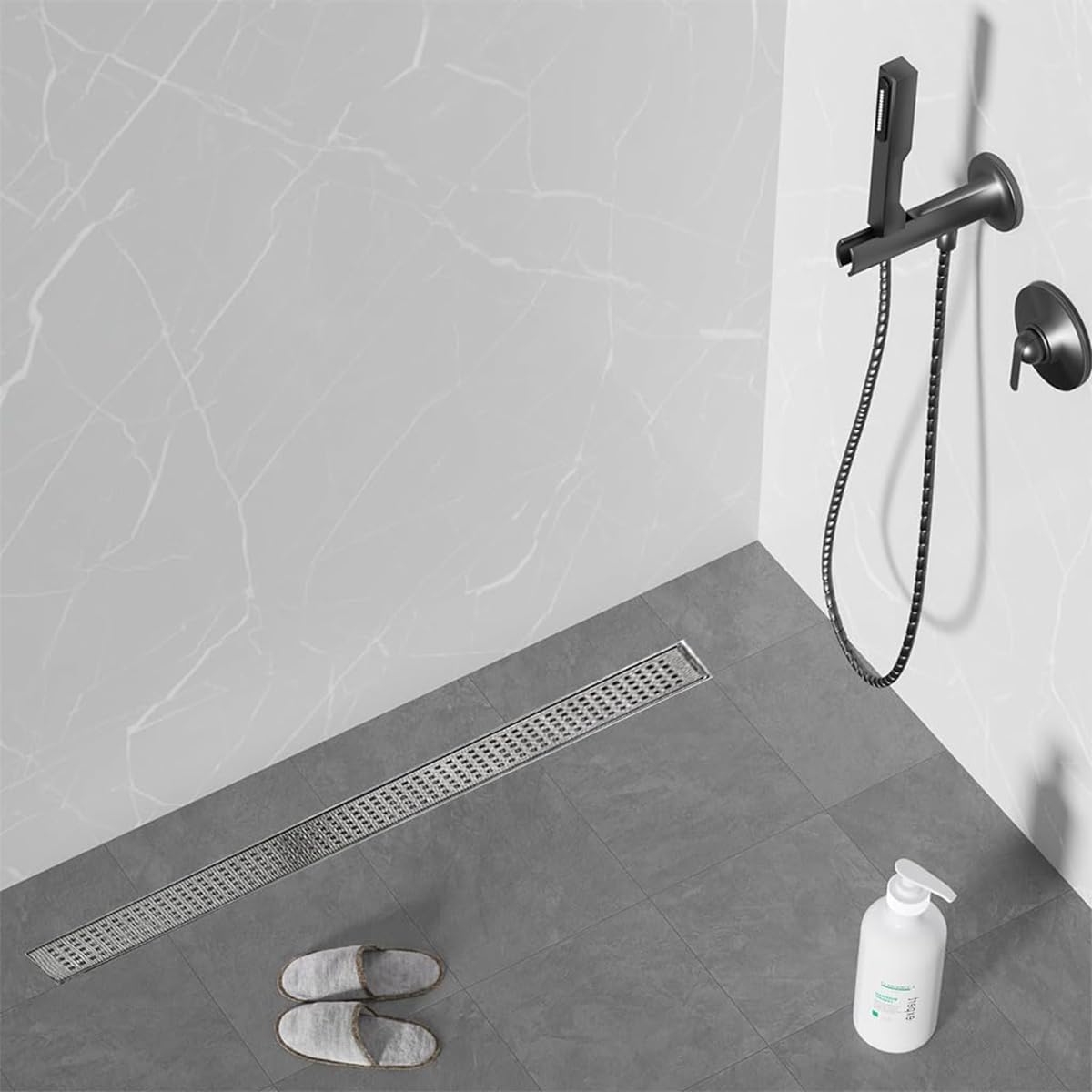 HASTHIP Kitchen Sink Strainer for Clog Prevention with Self Adhesive PVC Mesh 13 ft Roll | 4.72 in Width Hair Catcher