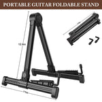 HASTHIP® Guitar Stand Professional Portable Gold Tripod Adjustable A Frame Acoustic Guitar Stand