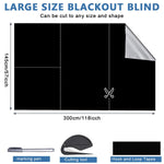 HASTHIP Portable Blackout Shades for Windows featuring 118 x 57 in 420D Oxford Cloth | 2pcs Set for Perfect Sleep