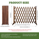 HASTHIP Planter Hanging Rack for Garden or Balcony with Expandable Wooden Fence 160cm x 50cm