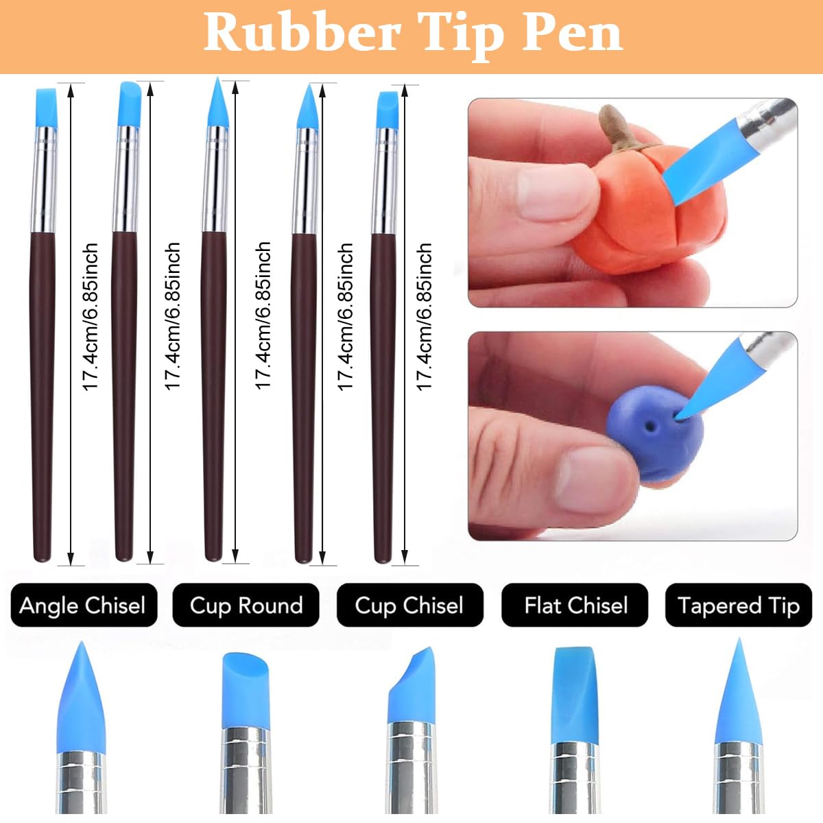 HASTHIP Clay Sculpting Toolkit for Polymer Clay and Ceramics with 25 Tools featuring Wooden Handles and Metal Tips | Storage Bag for Artists and Kids