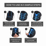 ELEPHANTBOAT® No Tie Shoelaces | Elastic Lock Shoe Laces For Adult Sneakers Fits Hiking Boots, Board Shoes and Casual Shoes (Black)