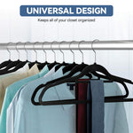 HASTHIP Velvet Hangers for Clothes with Non Slip Flocked Design 50Pcs | Space Saving Wardrobe Organizer
