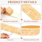 HASTHIP Peel and Stick 3D Foam Molding Trim for Walls with Floral Embossing 2.3 m x 7.8 cm Yellow 2 pcs