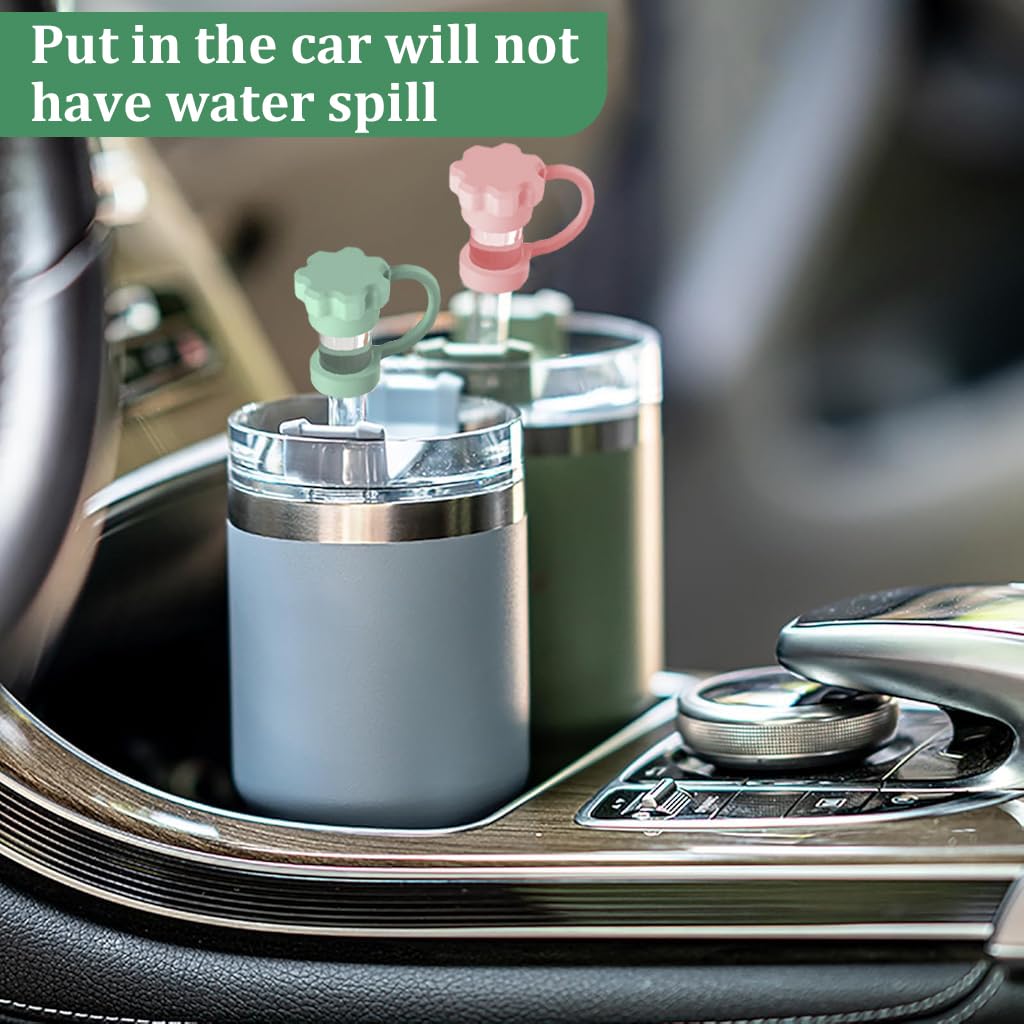 HASTHIP Straw Caps for Stanley Cup featuring Leak Stoppers and Food Grade Silicone Set of 4