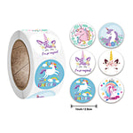 Paper 500Pcs Unicorn Stickers For Kids Cute Unicorn Label Stickers 1 Inch Self Adhesive Decoration Stickers For School/Birthday Party/Book/Gift Bag Decorations