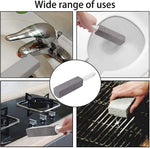 HASTHIP Metal Toilet Cleaner Brush for Bathroom and Pool Tiles with Handle | 2 Pcs Grey