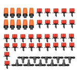 HASTHIP® Slow Irrigation Kit Micro Water Sprayer Set, 30Pcs 8-Hole Drip Nozzles, 10Pcs Mist Water Sprayers & 10Pcs Tee Pipe Connectors, Slow Drip Irrigation Set for Garden, Lawn(Pack of 50)