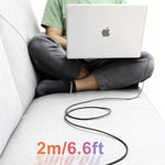 HASTHIP® PD 140W Cable USB C a Magnético 3 de Carga, 2M/6.6Ft Trenzado de Nylon 3 para MacBook Air (15''/13'' M4 2025, M3 2024, M2 2023/2022) y Pro (16"/14" 2024/2023/2021)