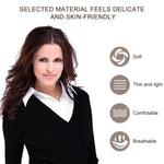 ZIBUYU® Women Detachable Collar White Cotton Half Shirt Detachable False Shirt Collar Women and Girls (Free Size)